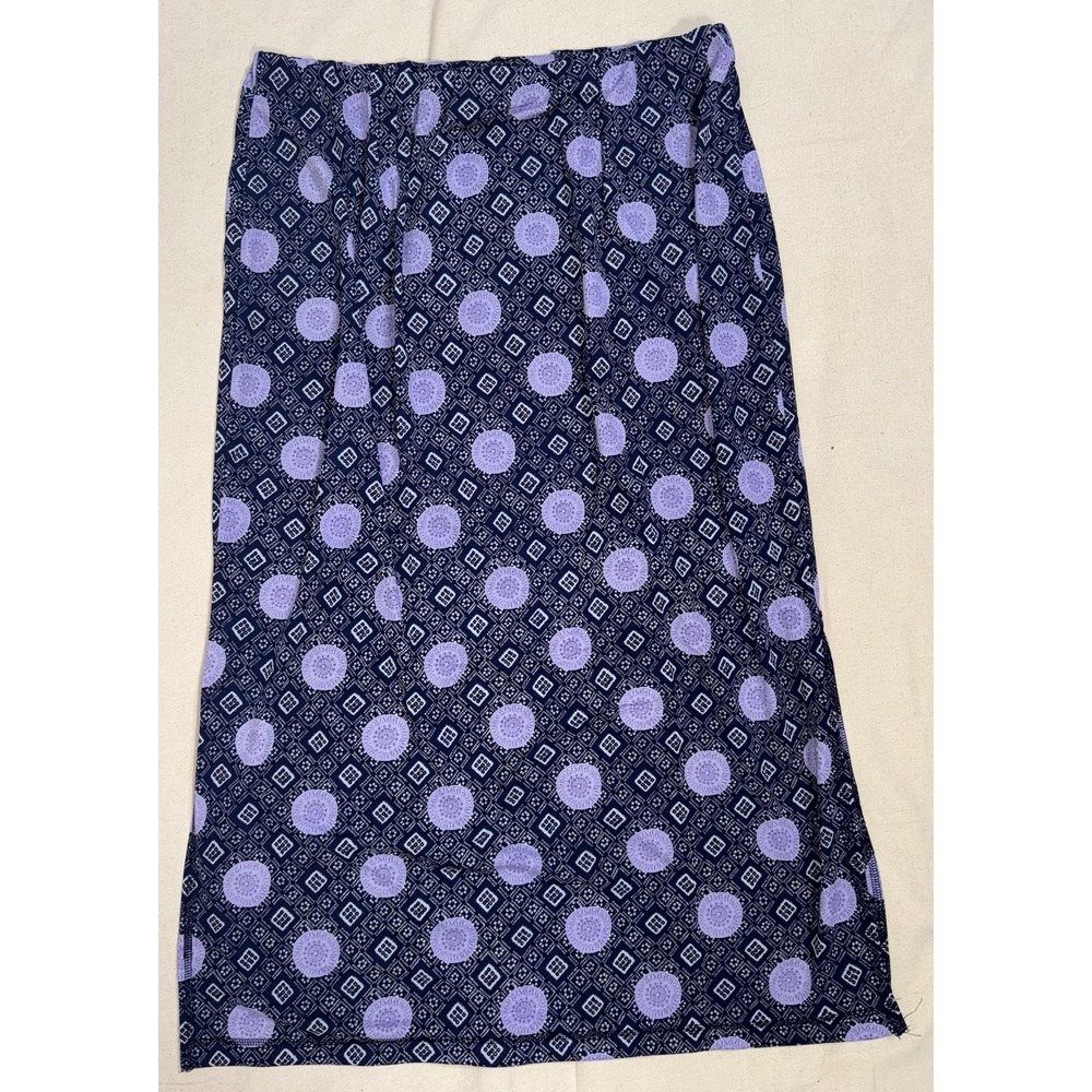 Vintage Diane Von Furstenberg Purple Blue Medallion Skirt Women's 2X